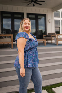 Thumbnail for Connect the Dots Peplum Blouse