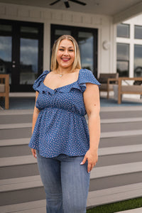 Thumbnail for Connect the Dots Peplum Blouse