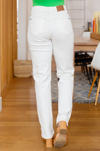 Thumbnail for Diana Straight Leg Jeans In White