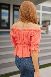 Thumbnail for Don't Be Shy Off the Shoulder Blouse