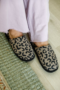 Thumbnail for Fuzziest Feet Animal Print Slippers In Mocha