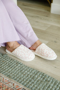 Thumbnail for Fuzziest Feet Animal Print Slippers In Pink