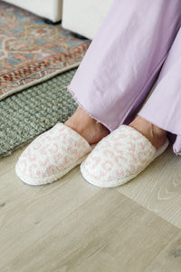 Thumbnail for Fuzziest Feet Animal Print Slippers In Pink