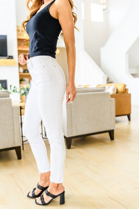 Thumbnail for Lauren Hi-Waisted White Skinny Jeans