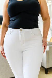 Thumbnail for Lauren Hi-Waisted White Skinny Jeans