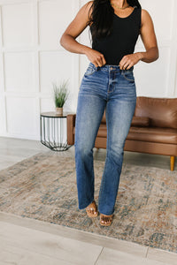 Thumbnail for Layla High Rise Raw Hem Flare Jeans