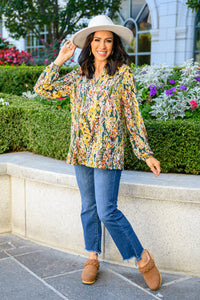 Thumbnail for Lilly Ann Floral Print Blouse