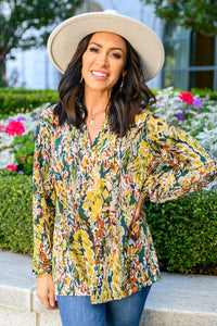 Thumbnail for Lilly Ann Floral Print Blouse