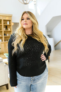 Thumbnail for Little Talks Ribbed Long Sleeve Top in Black