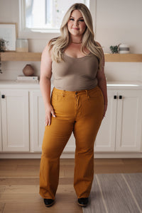 Thumbnail for Melinda High Rise Control Top Flare Jeans in Marigold