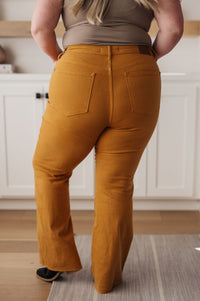 Thumbnail for Melinda High Rise Control Top Flare Jeans in Marigold