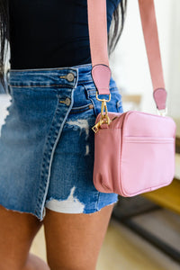 Thumbnail for Nicky Nylon Crossbody Camera Bag in Pink