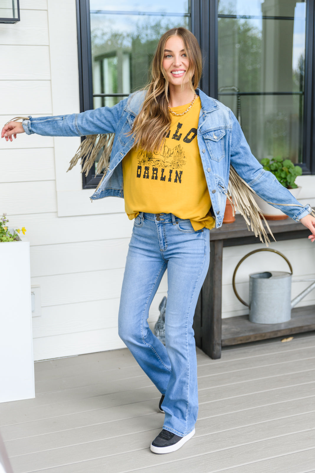 On The Fringe Jacket in Denim