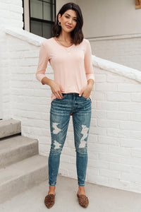 Thumbnail for Perfect V Neck in Blush