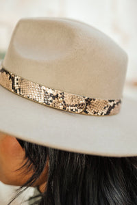 Thumbnail for Panama Snakeskin Detail Hat