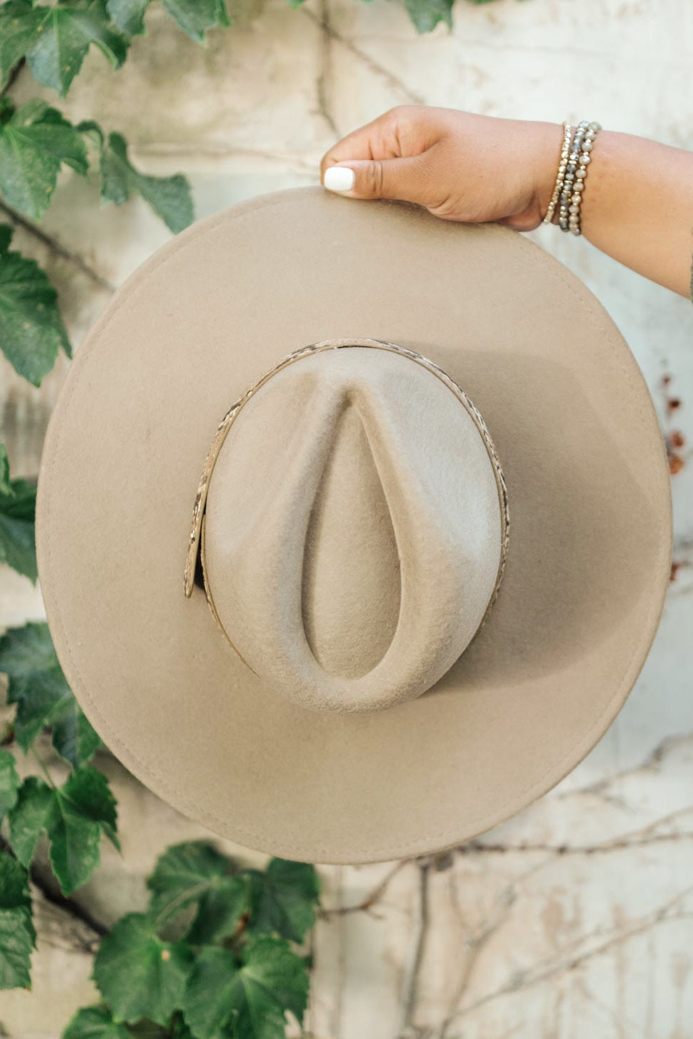 Panama Snakeskin Detail Hat