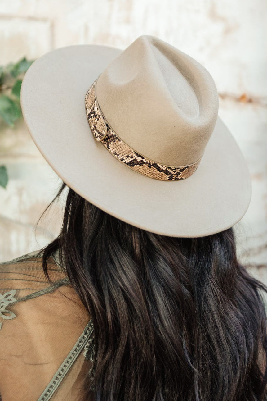 Panama Snakeskin Detail Hat