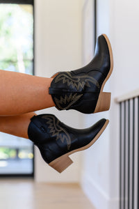 Thumbnail for Two Step Western Bootie in Black