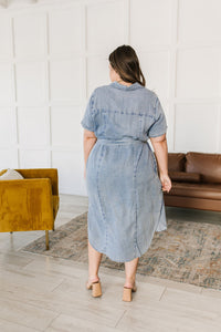 Thumbnail for Wait For It Denim Shirt Dress