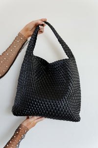 Thumbnail for Woven and Worn Tote in Black