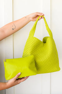 Thumbnail for Woven and Worn Tote in Citron