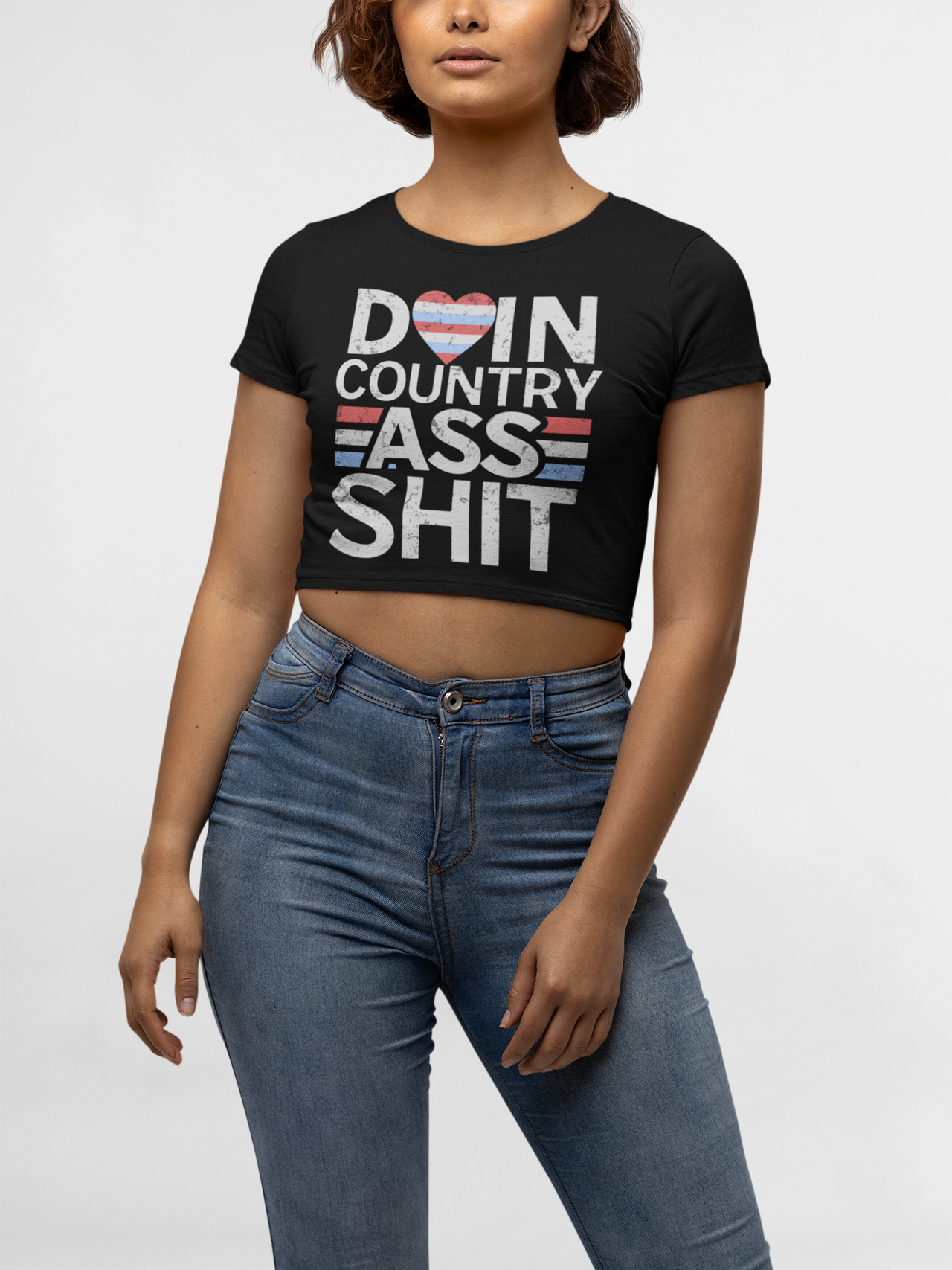 Wallen 'Merica Country As* Sh*t Cropped Tee - Sunlit Funlit