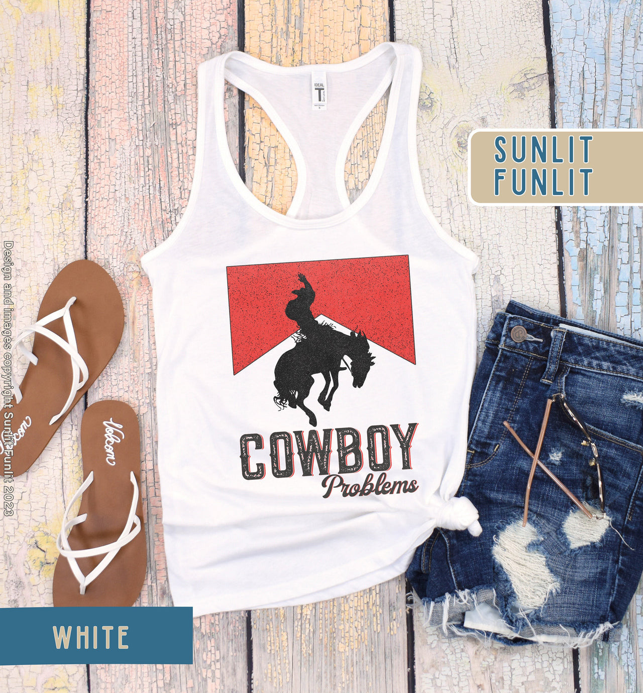 Western Tank Top | Cowboy Problems | Country Concert Outfits