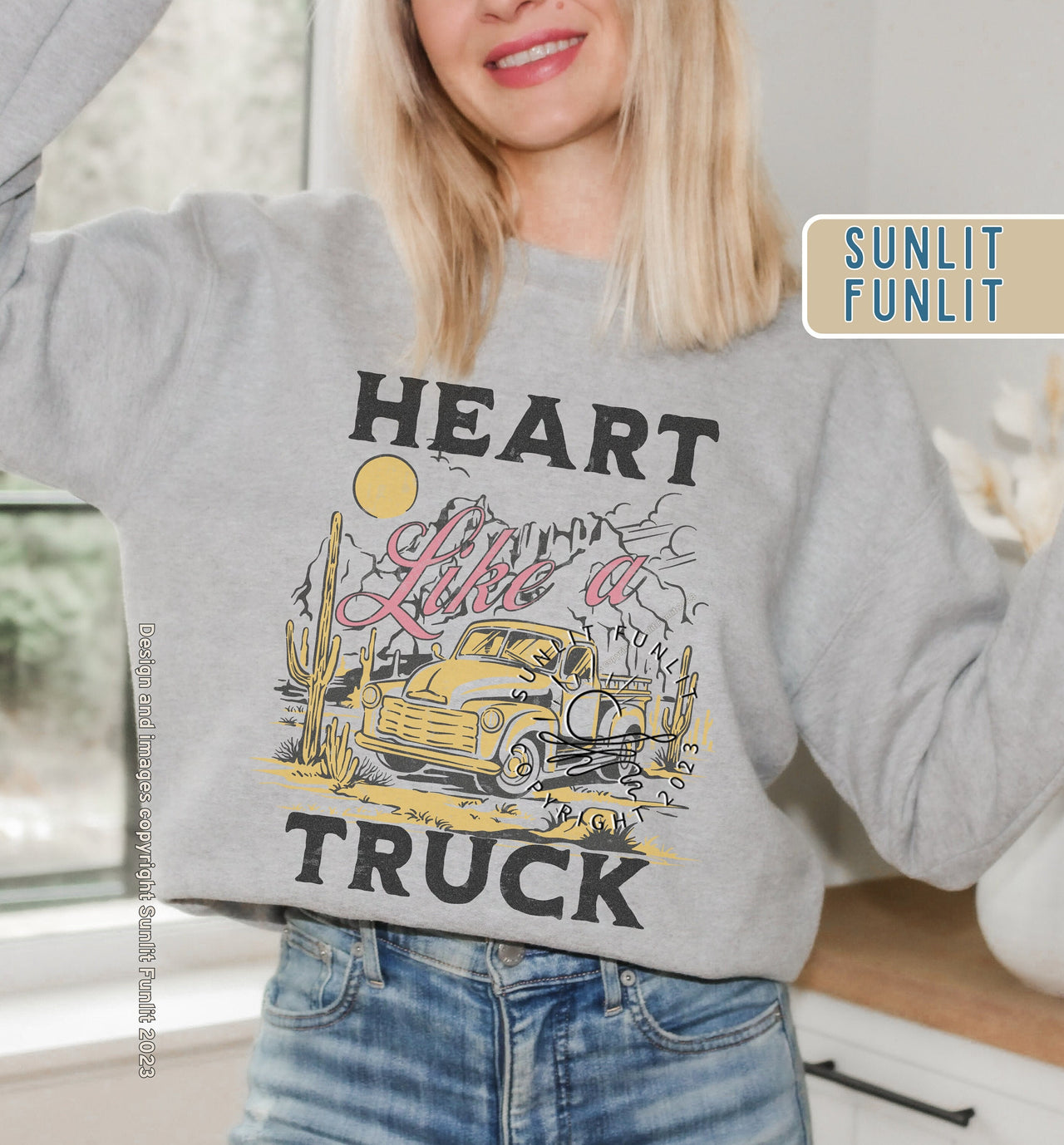 Heart Like A Truck Sweatshirt | Country Concert Sweatshirt