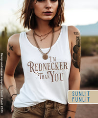 Thumbnail for Country Concert Rednecker Than You  | Graphic Tank Top