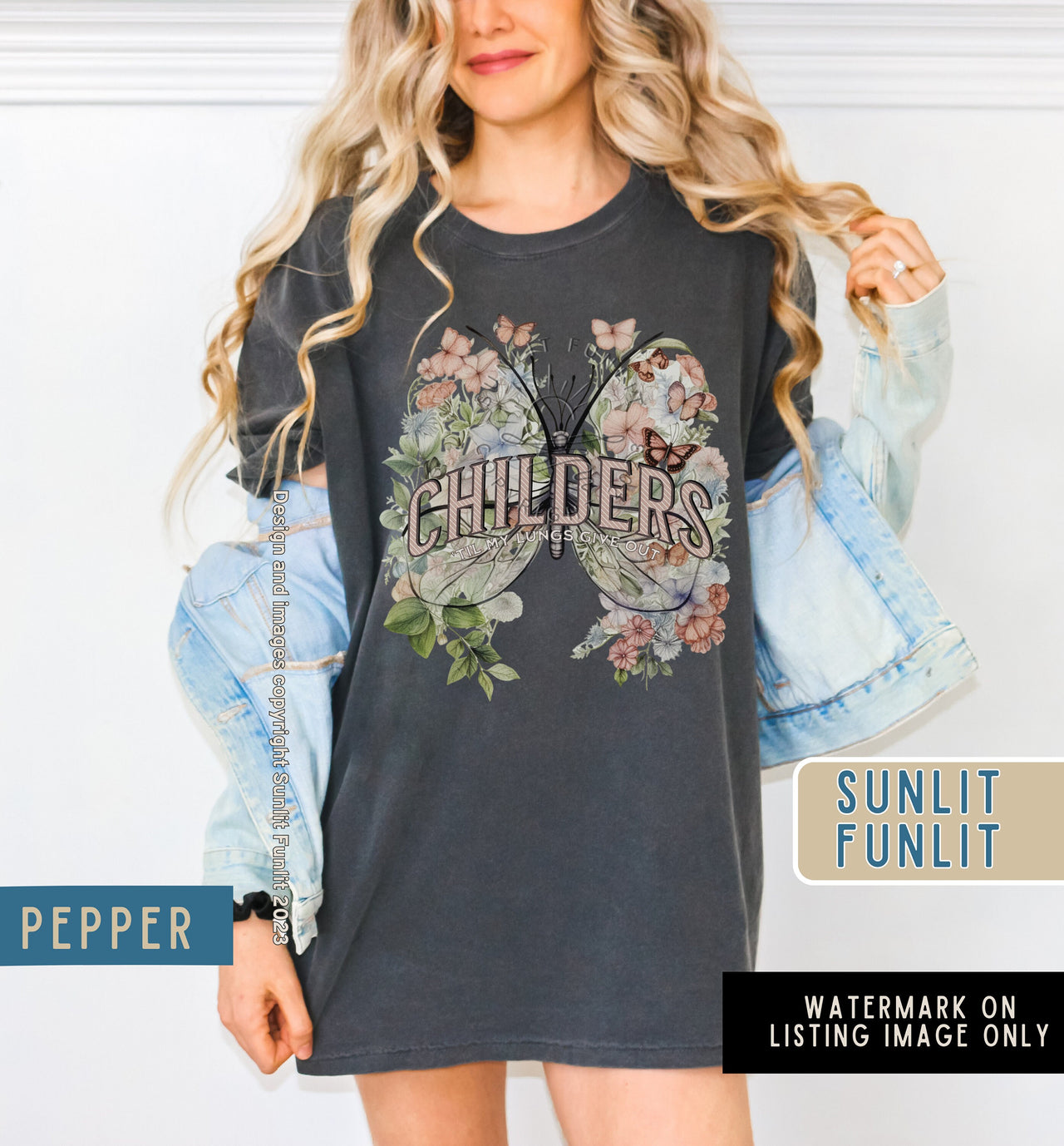 Tyler Childers Shirt Women, All Your'n Music Shirt Lyrics, Country Concert Tee, Floral Lungs Give Out Childers Apparel, Comfort Colors - SunlitFunlit