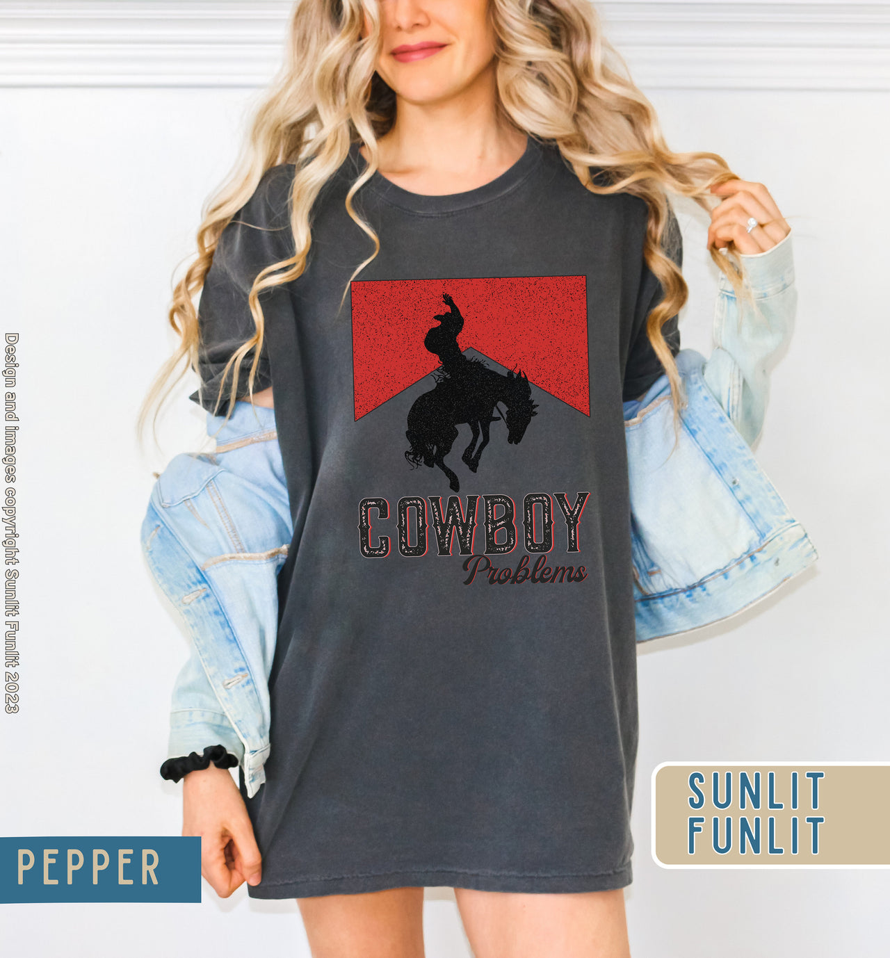 Country Concert Shirt | Cowboy Problems | Oversized Tshirt Dress