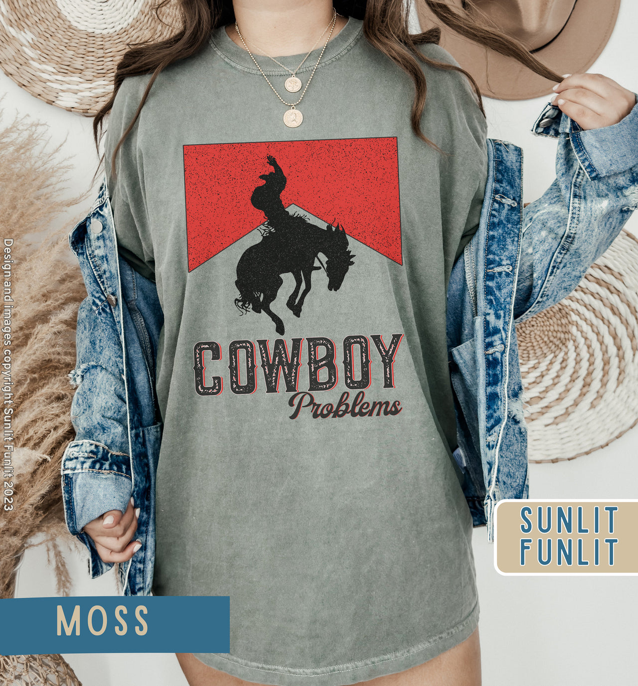 Country Concert Shirt | Cowboy Problems | Oversized Tshirt Dress