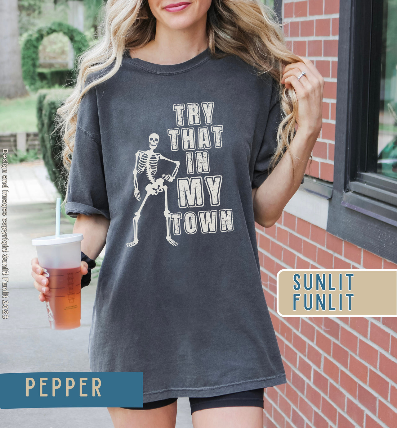 Try That in My Town Shirt | Country Concert Shirt | Western Skeleton Tee