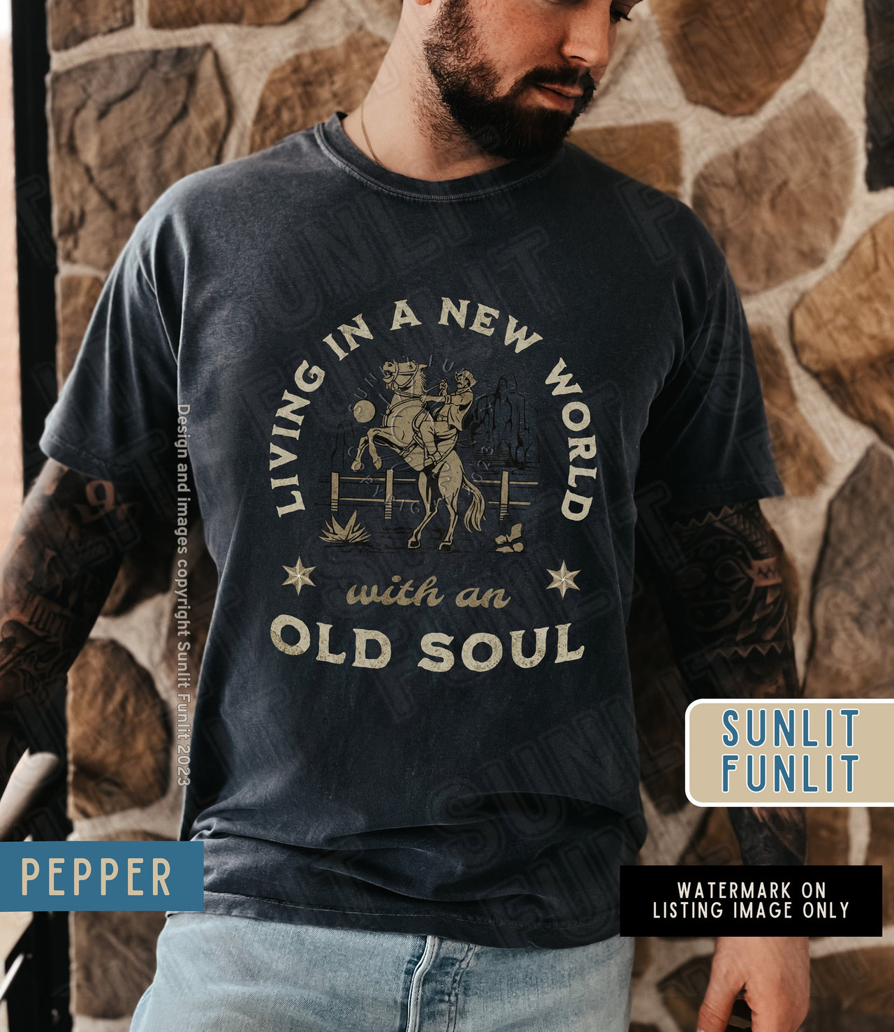 Rich Men North of Richmond Shirt, New World Old Soul Tshirt, Song Lyrics, Comfort Colors Western Graphic Tee, American Rodeo Country Music - SunlitFunlit