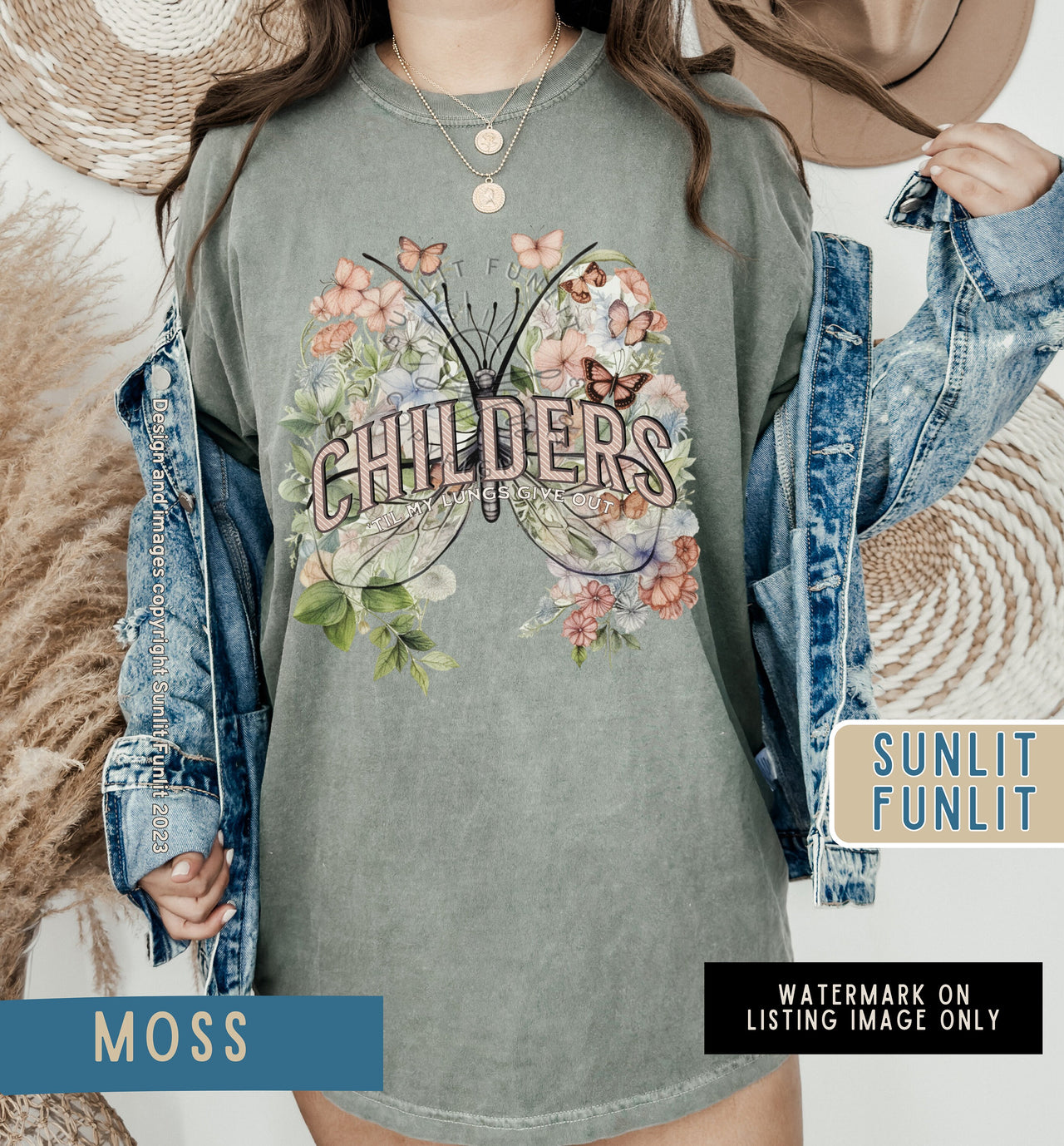 Tyler Childers Shirt Women, All Your'n Music Shirt Lyrics, Country Concert Tee, Floral Lungs Give Out Childers Apparel, Comfort Colors - SunlitFunlit