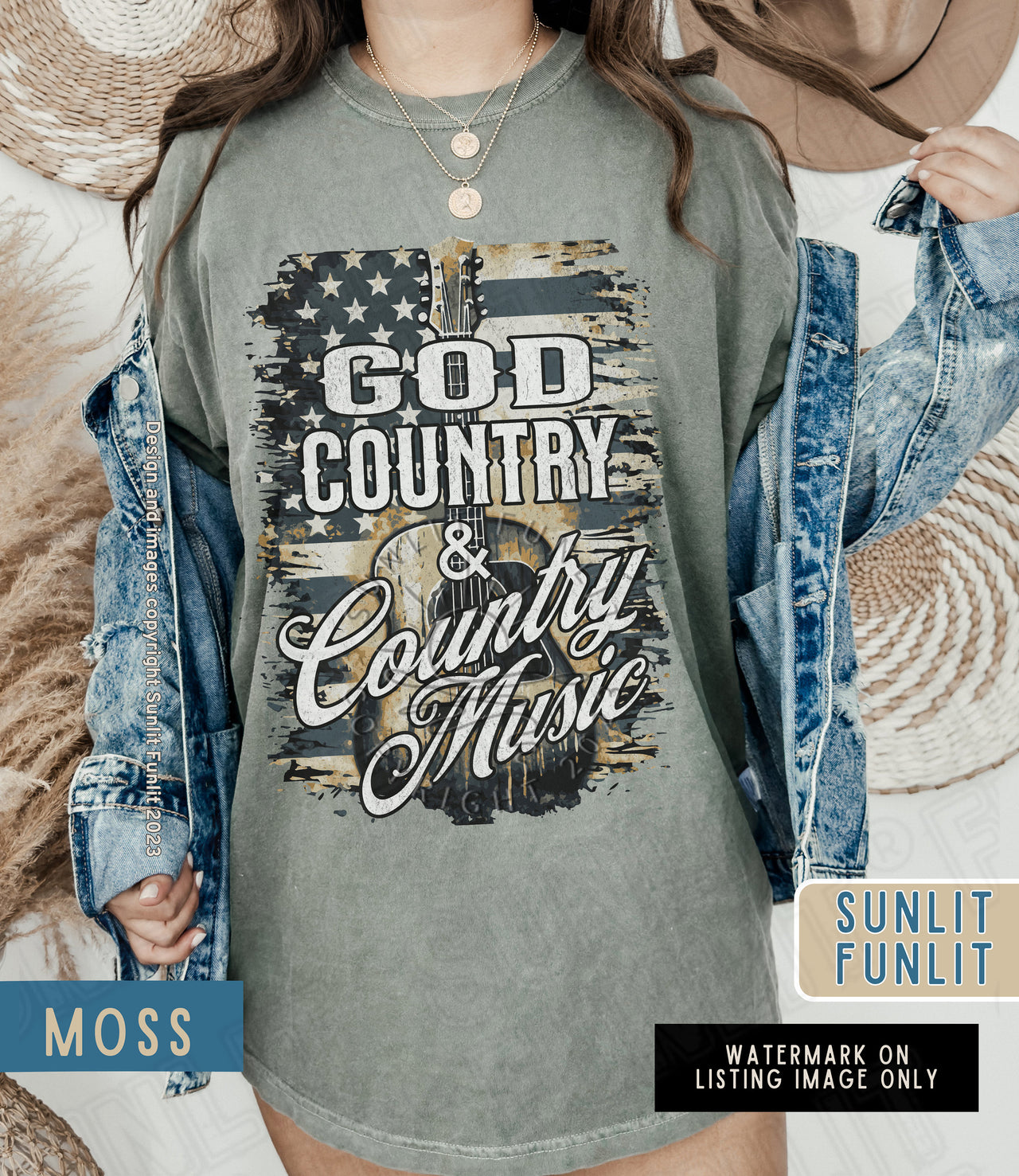 Country Music Shirt Distressed Country Concert T Shirt Dress, Comfort Colors Plus Size