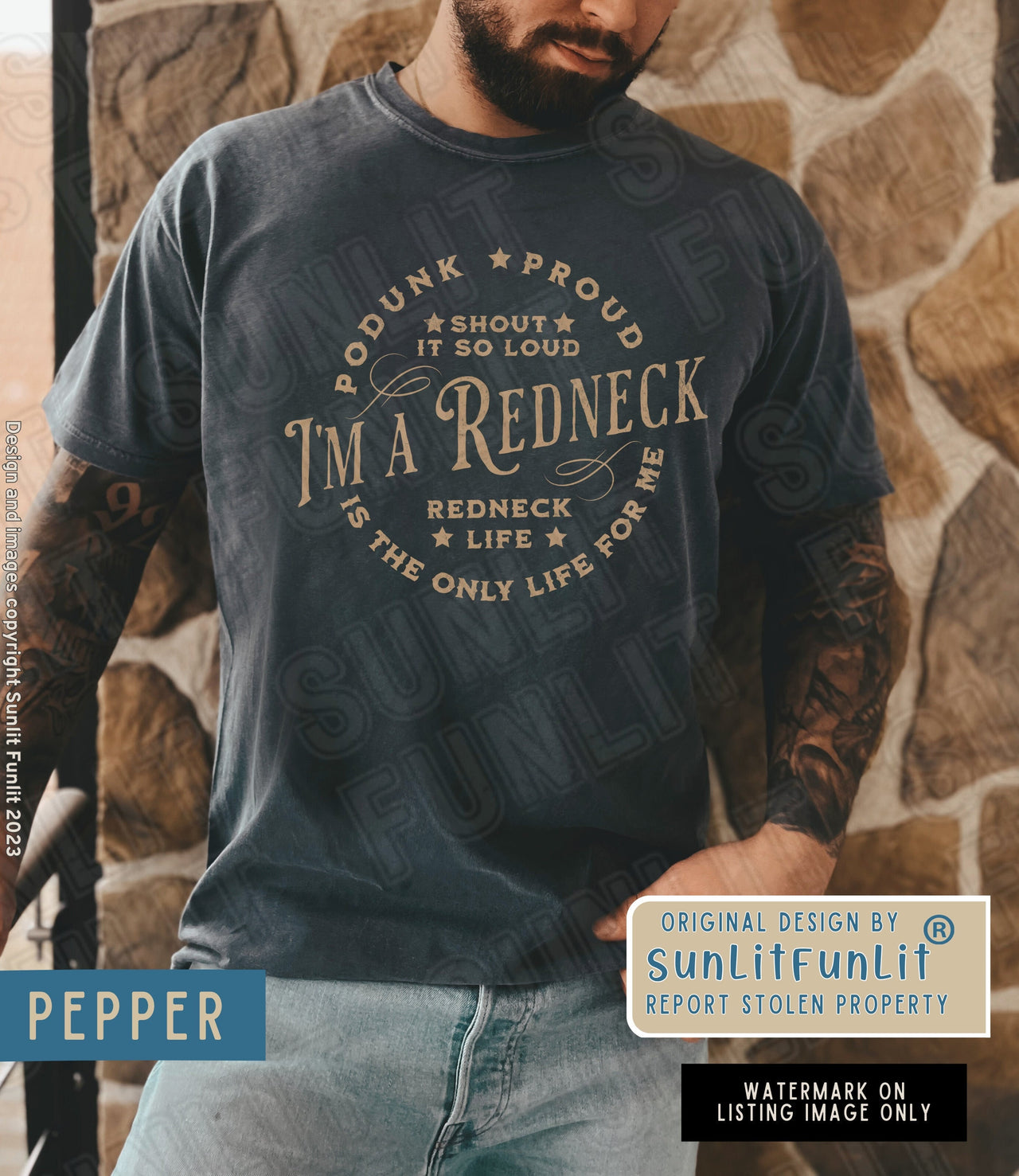 Country Music Shirt For Him, The Redneck Song Lyrics Shirt