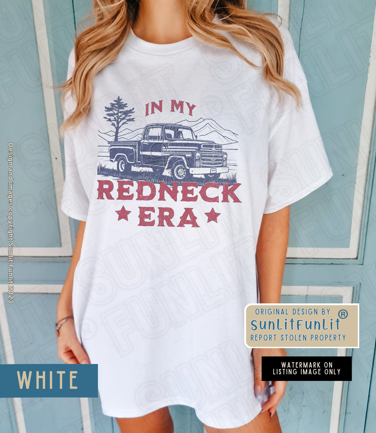 Redneck Shirt In My Redneck Era T Shirt Dresses Country Concert Tee, Comfort Colors Vintage Truck Shirt, Rodeo Cowgirl Era, Funny Gifts - SunlitFunlit