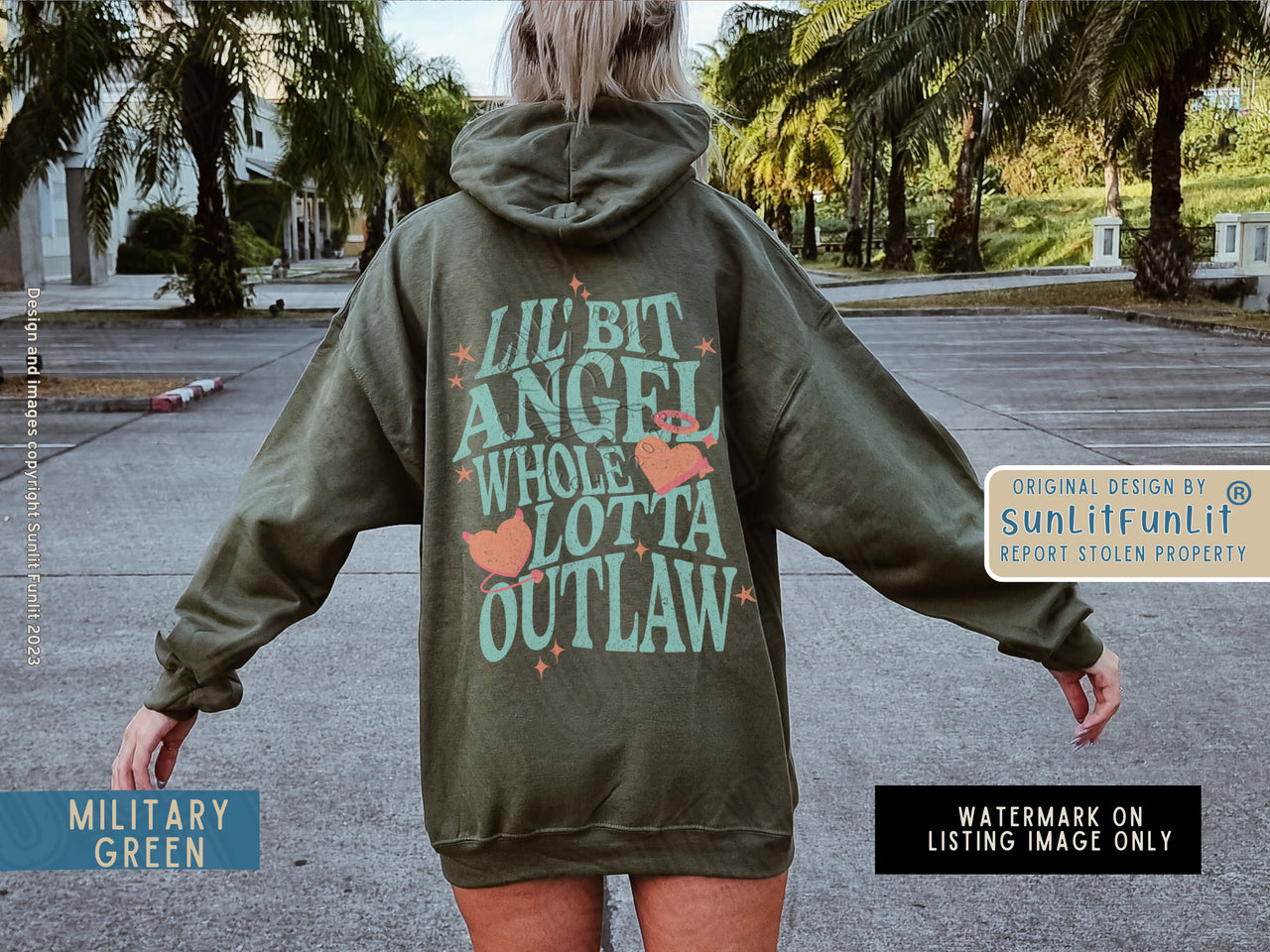 Wallen Hoodie Sweatshirt, Long Live Cowgirls Country, Angel Outlaw Pullover, Country Music Festival, Country Concert Tee, Music Fan Gift - SunlitFunlit