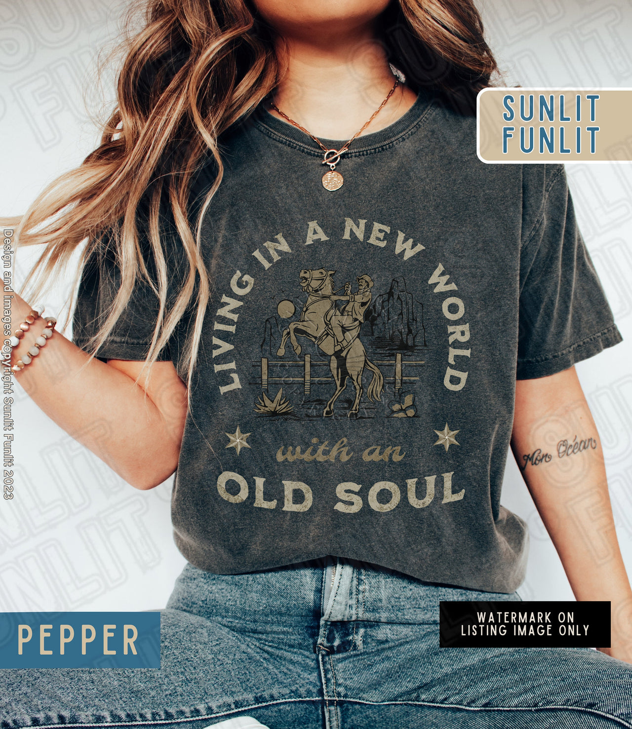 Rich Men North of Richmond Shirt, New World Old Soul Tshirt, Song Lyrics, Comfort Colors Western Graphic Tee, American Rodeo Country Music - SunlitFunlit