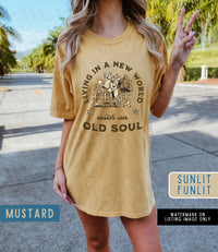 Thumbnail for Rich Men North of Richmond Shirt, New World Old Soul Tshirt, Song Lyrics, Comfort Colors Western Graphic Tee, American Rodeo Country Music - SunlitFunlit