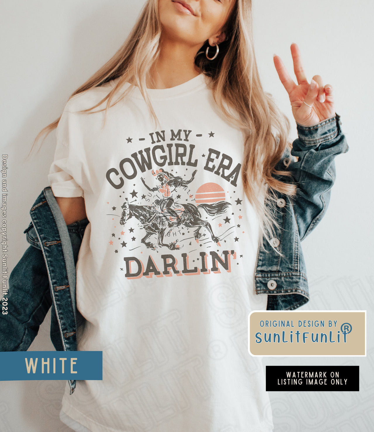 Cowgirl Era Country Concert Outfit, Comfort Colors Era Shirt, Cowgirl Theme Oversized Tshirt Dress, American Cowgirl Rodeo Western Graphic - SunlitFunlit