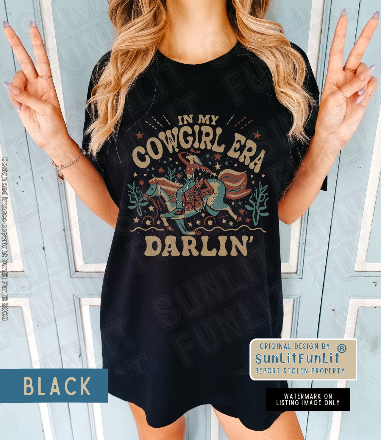 Cowgirl Era Country Concert Outfit, Comfort Colors Era Shirt, Cowgirl Theme Oversized Tshirt Dress, American Cowgirl Rodeo Western Graphic - SunlitFunlit