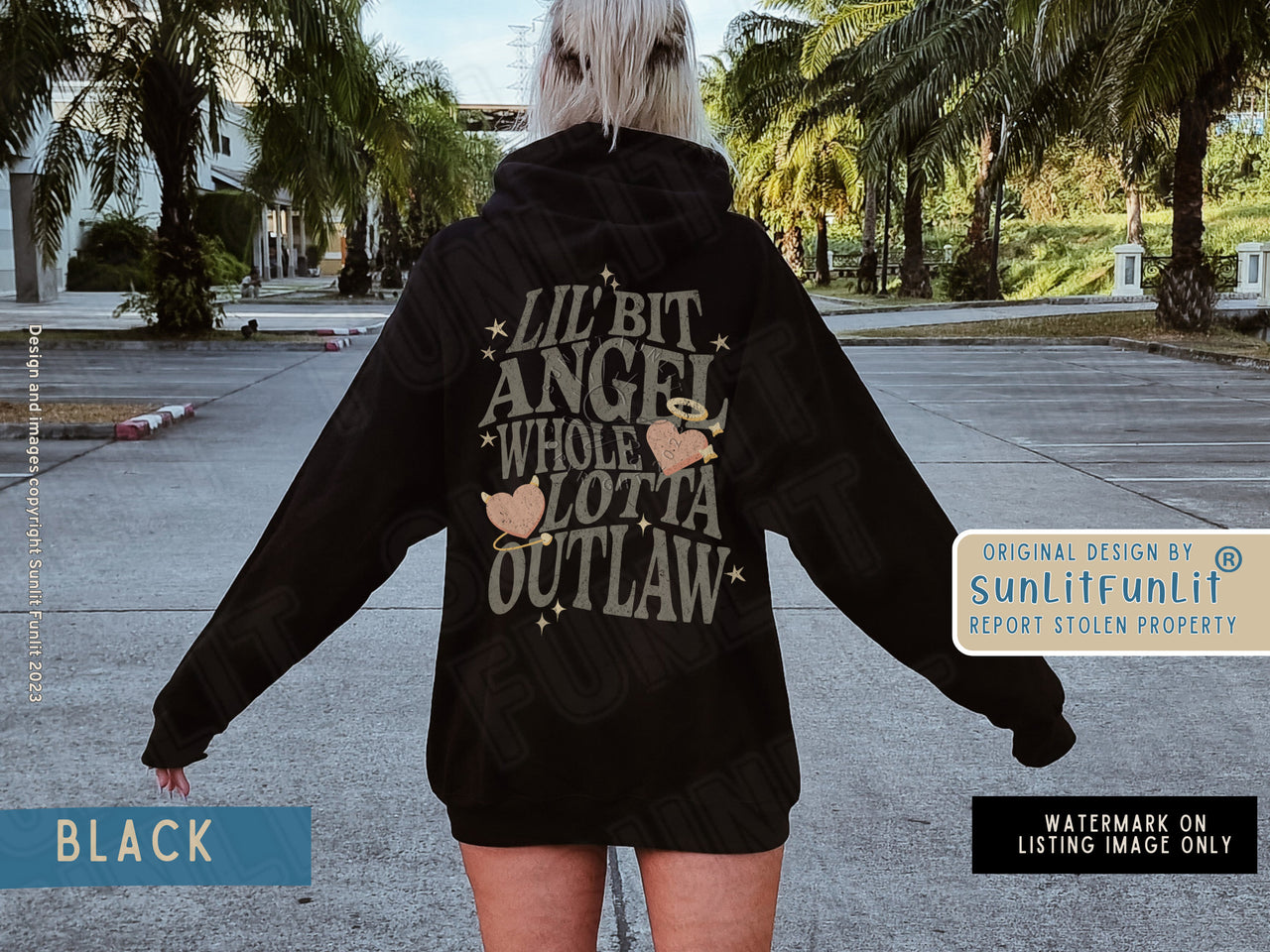 Wallen Hoodie Sweatshirt, Long Live Cowgirls Country, Angel Outlaw Pullover, Country Music Festival, Country Concert Tee, Music Fan Gift - SunlitFunlit