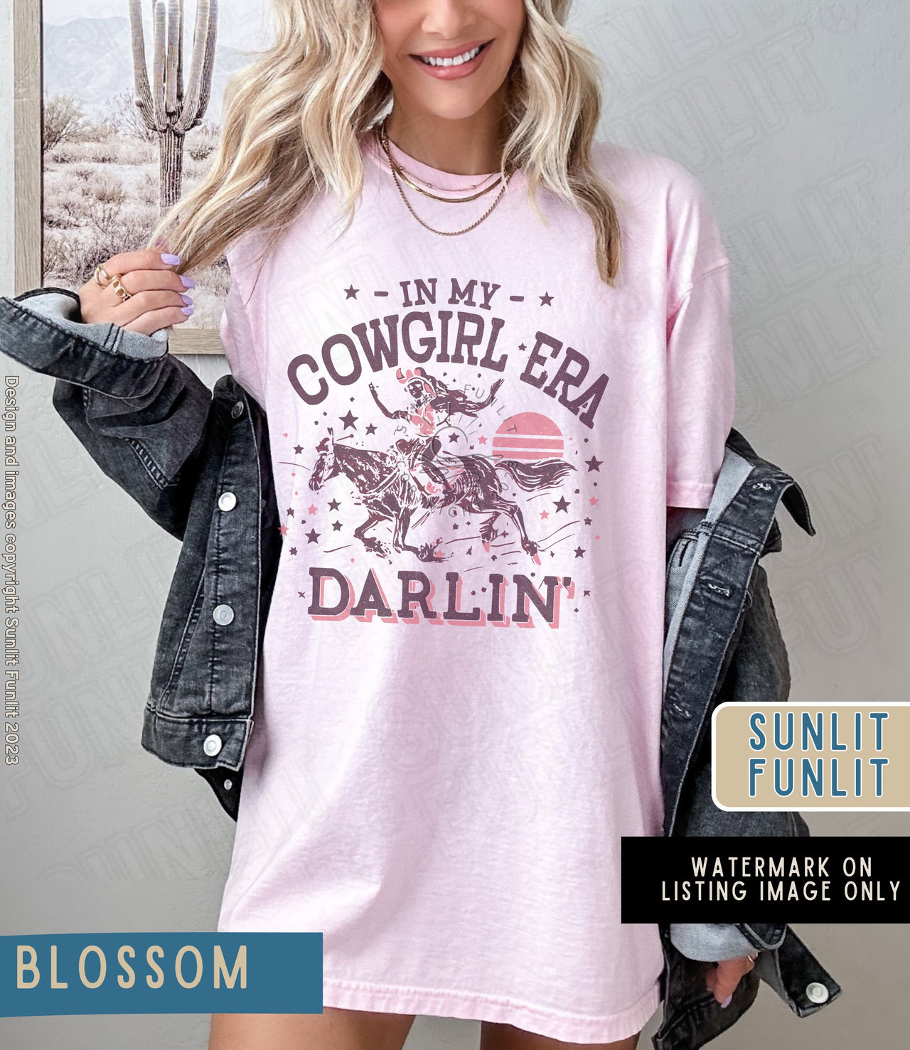 Cowgirl Era Country Concert Outfit, Comfort Colors Era Shirt, Cowgirl Theme Oversized Tshirt Dress, American Cowgirl Rodeo Western Graphic - SunlitFunlit