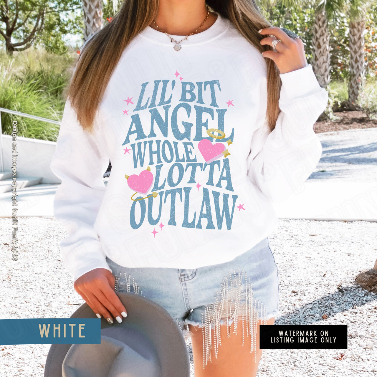 Wallen Sweatshirt, Long Live Cowgirls Country, Angel Outlaw Crewneck Pullover, Country Music Festival, Country Concert Tee, Music Fan Gift - SunlitFunlit