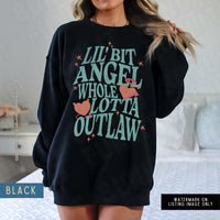 Thumbnail for Wallen Sweatshirt, Long Live Cowgirls Country, Angel Outlaw Crewneck Pullover, Country Music Festival, Country Concert Tee, Music Fan Gift - SunlitFunlit