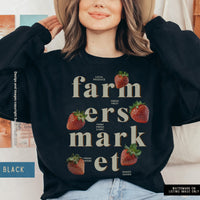 Thumbnail for Strawberry Sweatshirt, Womens Tshirts Strawberry, Cute Aesthetic Shirt Strawberry Clothes, Pink Cottagecore Sweater, Farmers Market Crewneck - SunlitFunlit