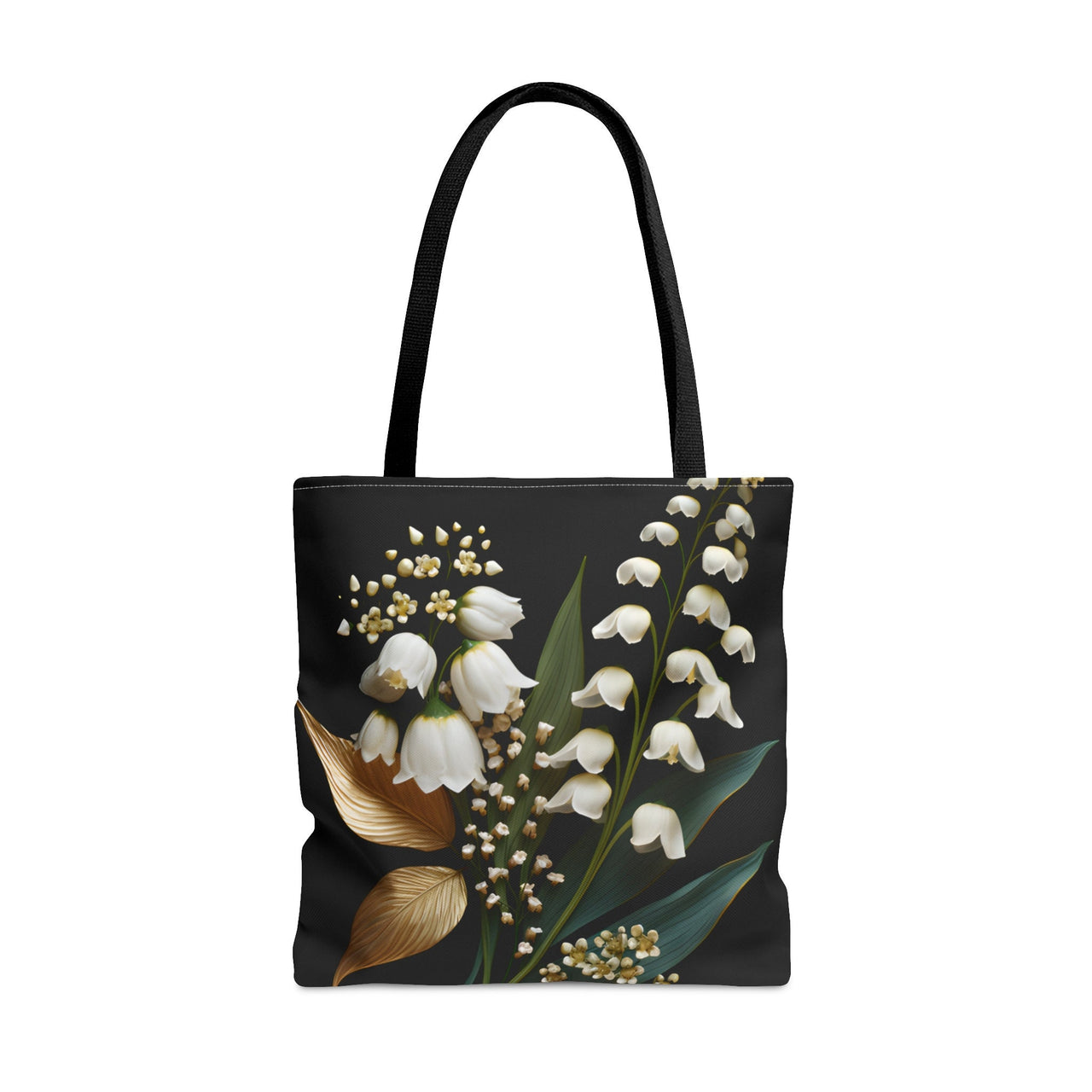 Birth Flower Tote Bag, May Birth Month Flower Gift, Lily of the Valley Pressed Flowers Totebag Aesthetics, Floral Cottage Core Granola Girl - SunlitFunlit