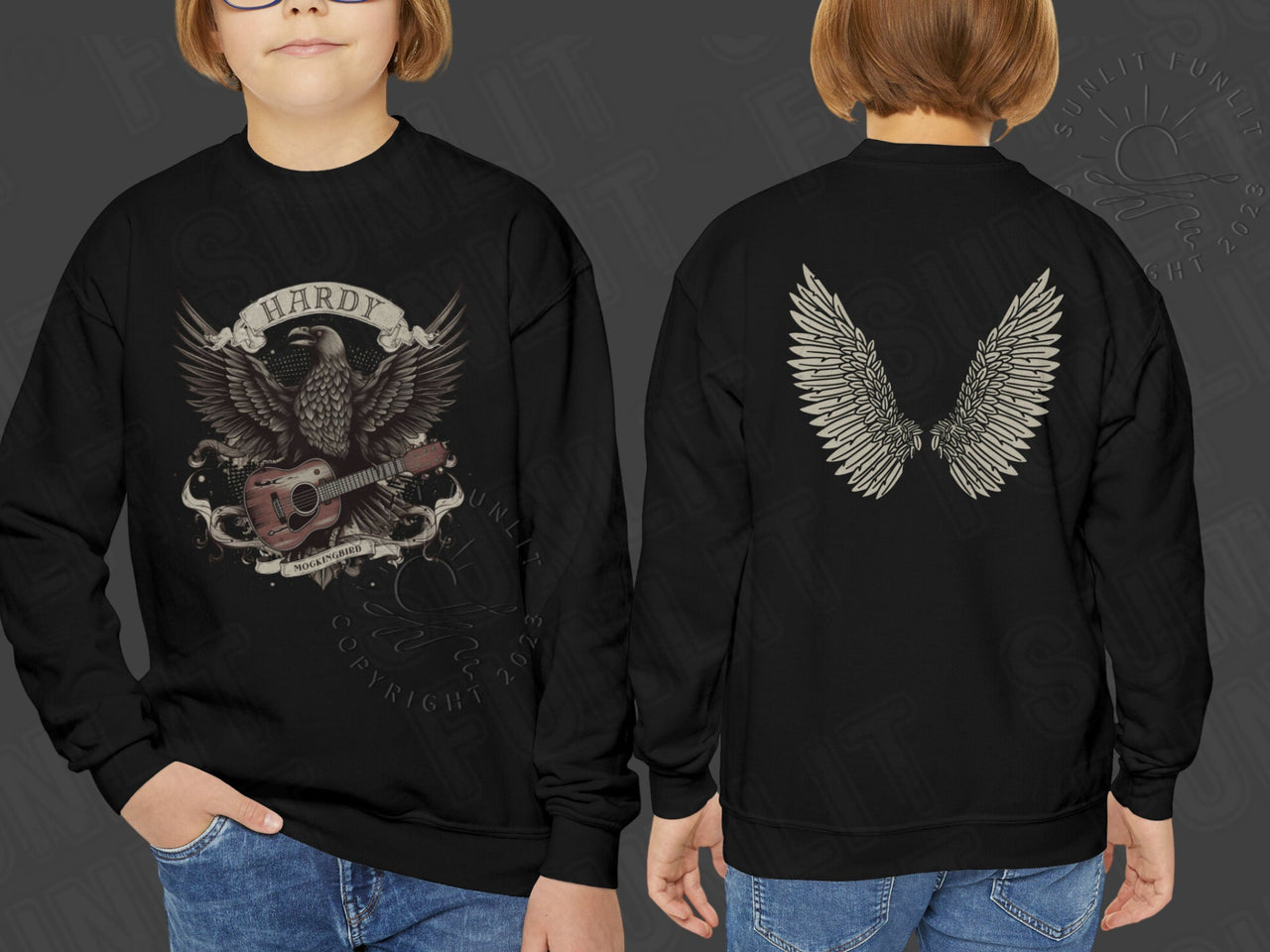 Hardy Shirt For Kids, Youth Hardy Sweatshirt for Concert, Hardy Kid Sweater, Mockingbird Crow Hardy Merch, Country Music Shirts, Hardy Gift - SunlitFunlit